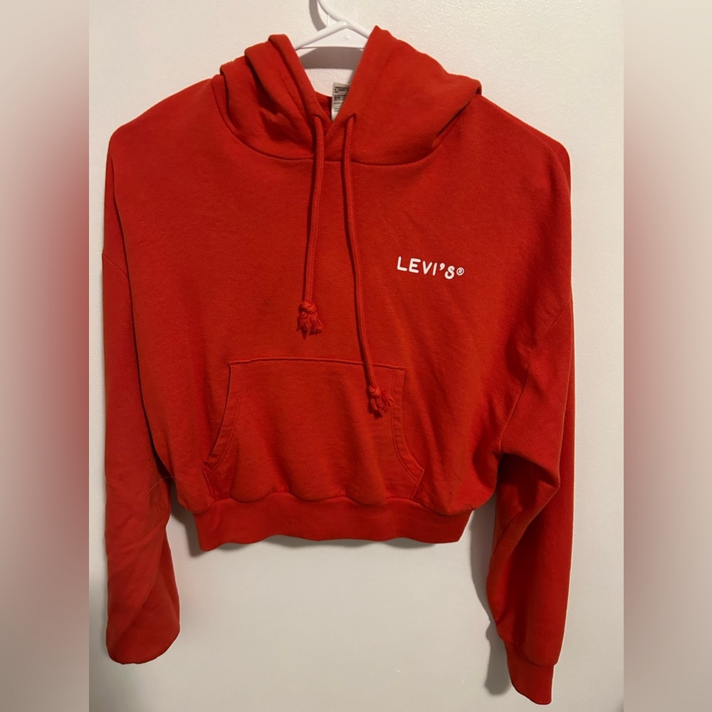 Levi’s Red Cropped Hoodie XS